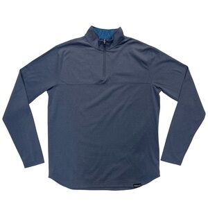 Primo Quarter Zip Mens Large Blue Pullover Athletic Performance Golf Sweater